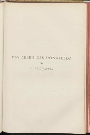 Das Leben des Donatello