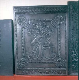 Hirzenhain. Eisen-Kunstguß-Museum. Eiserne Ofenplatte
