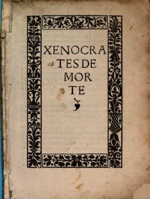 Xenocrates De Morte