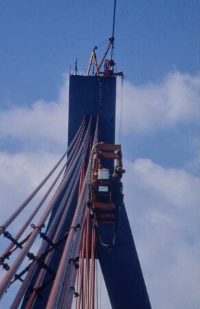 Brückenseilbesichtigungsgerät, Einsatz an der Rheinbrücke Speyer