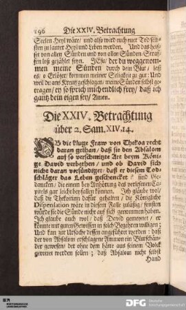 Die XXIV. Betrachtung über 2. Sam. XIV, 14.