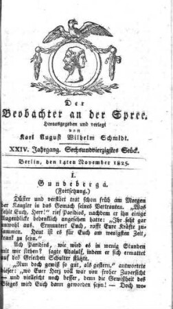 46. Stueck, 14. November 1825