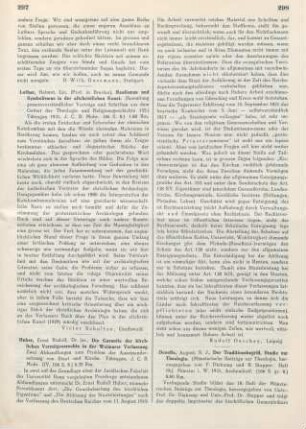 297-298 [Rezension] Huber, Ernst Rudolf, Die Garantie der kirchlichen Vermögensrechte in der Weimarer Verfassung