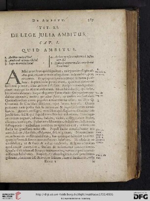 Tit. XI: De Lege Julia Ambitus