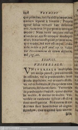 XXXVIII. Universale