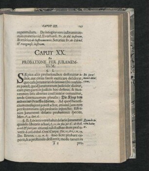 Caput XX. De Probatione Per Iuramentum.