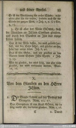 X. Von dem Glauben an den Herrn JEsum