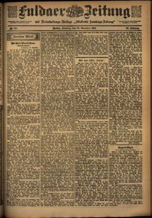 Zweite Ausgabe vom Samstag, den 30. November 1901.