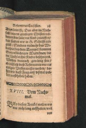 XVIII. Vom Nachtmal.
