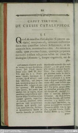 Caput Tertium. De Causis Catalepseos