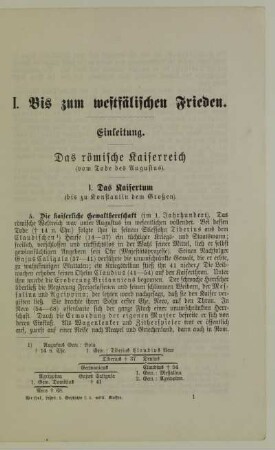 I. Bis zum westfälischen Frieden