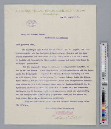 Brief an Richard Dehmel