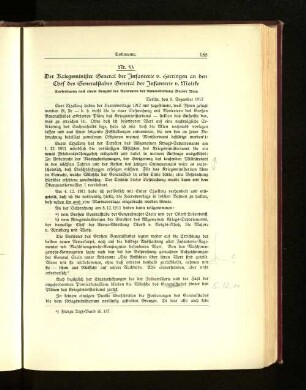 Nr. 53. Der Kriegsminister General der Infanterie v. Heeringen an den Chef des Generalstabes General der Infanterie v. Moltke