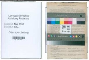 Entnazifizierung Ludwig Ottemeyer , geb. 01.10.1866 (Stadtrentmeister)