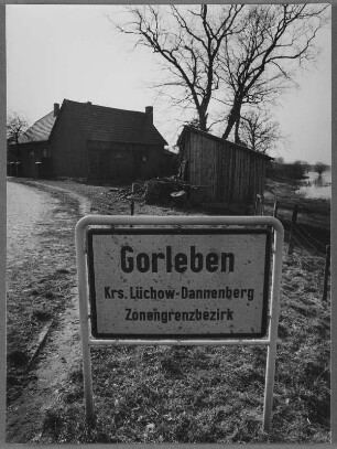 Ortsschild von Gorleben