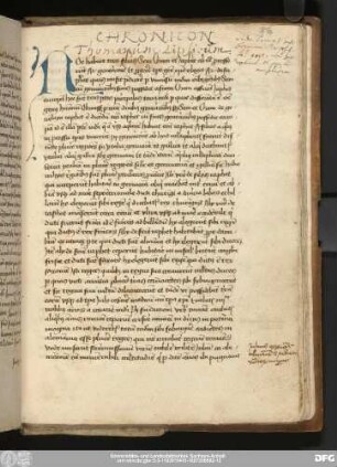 Chronicon Thomanum Lipsicum. [Chronicon Terrae Misnensis / Chronicon Thomasium Lipsiense]