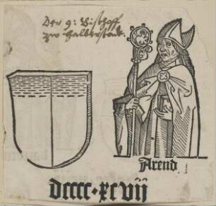 Bildnis des Arnulf, Bischof von Halberstadt