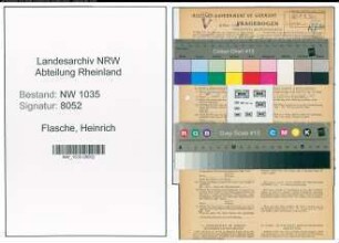 Entnazifizierung Heinrich Flasche , geb. 08.09.1900 (Kaufmaennischer Angestellter)