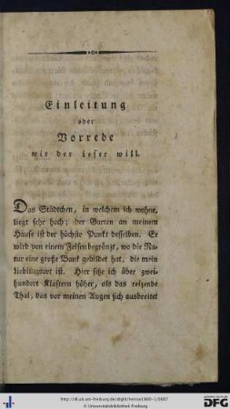 Einleitung oder Vorrede wie der Leser will.