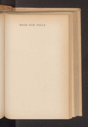 Buch der Fülle