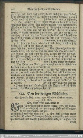 XXI. Von der heiligen Absolution