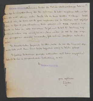Brief an Jacob Grimm und Wilhelm Grimm : 05.09.1850-23.06.1861