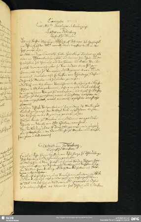 [Faszikel 58: Auszüge aus einem nicht bestimmten Manuskript zur Genealogie derer von Schönberg]