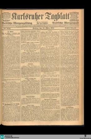 Karlsruher Tagblatt, Sonder-Ausgabe