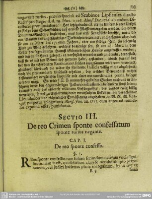 Sectio III, De reo Crimen sponte confessatum sponte rursus negante