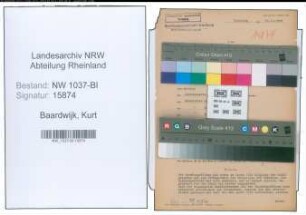 Entnazifizierung Kurt Baardwijk , geb. 14.09.1892 (Sekretaer)