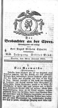 3. Stueck, 16. Januar 1843