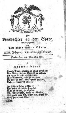 44. Stueck, 3. November 1823