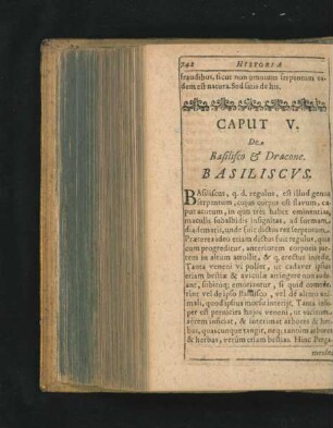 Caput V. De Basilisco & Dracone.