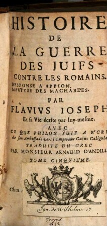 Histoire des Juifs, 5