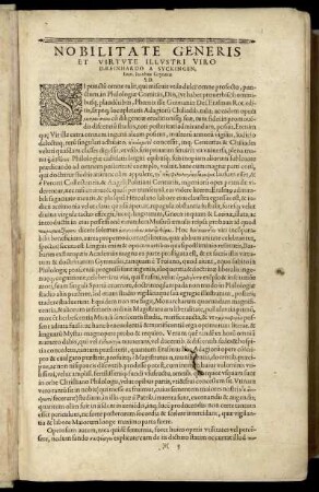 Nobilitate Generis Et Virtute Illustri Viro D. Reinhardo A Syckingen [...]