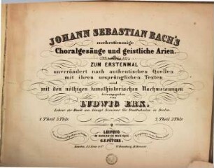 Johann Sebastian Bach's mehrstimmige Choralgesänge und geistliche Arien. 2