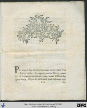 Per aliquod jam tempus Germania nostra intra suos limites multa, ...