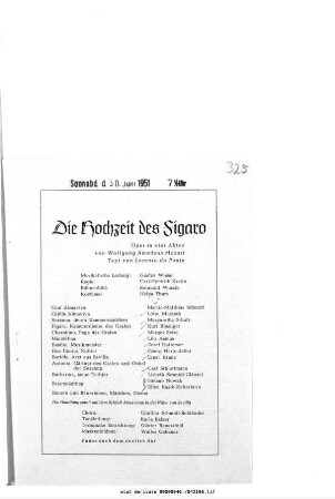 Die Hochzeit des Figaro