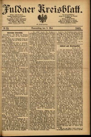 Ausgabe vom Donnerstag, den 09. Mai 1895.