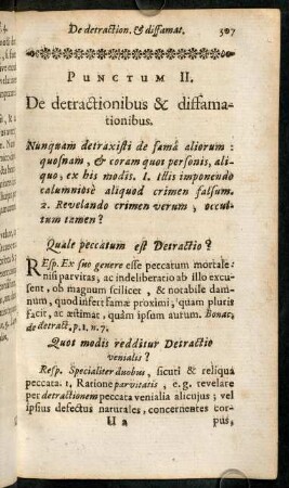 307-322, Punctum II. De detractionibus & diffamationibus.