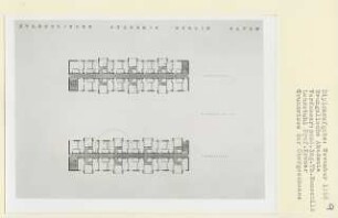 Evangelische Akademie, Berlin-Gatow (Diplomarbeit bei Willy Kreuer): Grundrisse 1. - 2. Obergeschoss 1:100