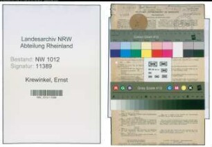 Entnazifizierung Ernst Krewinkel , geb. 06.11.1892 (Arzt)