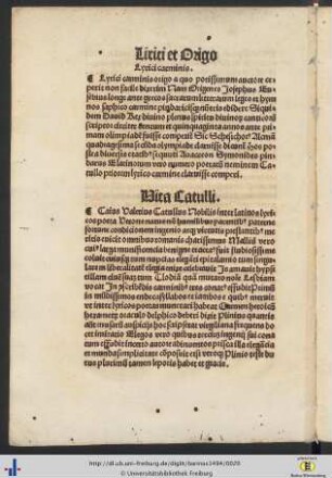 Lirici et Origo Lyrici carminis.