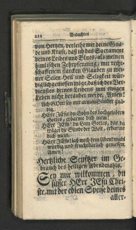 [Andachten bey dem heiligen Abendmahl.]