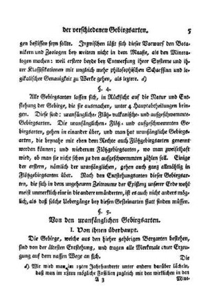 §. 5. Von den uranfänglichen Gebirgsarten.