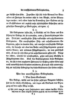§. 5. Von den uranfänglichen Gebirgsarten.