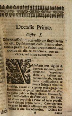 Decas Casuum Clinico-medicorum