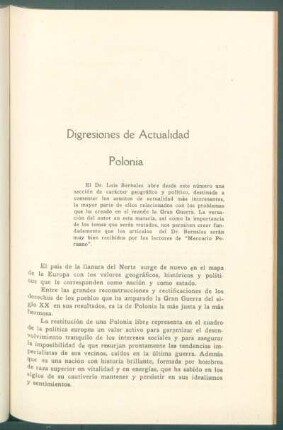 Digresiones de actualidad - Polonia