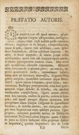 Praefatio Autoris.