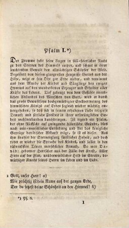 Christliche Erbauung aus dem Psalter oder Übersetzung und Erklärung auserlesener Psalmen